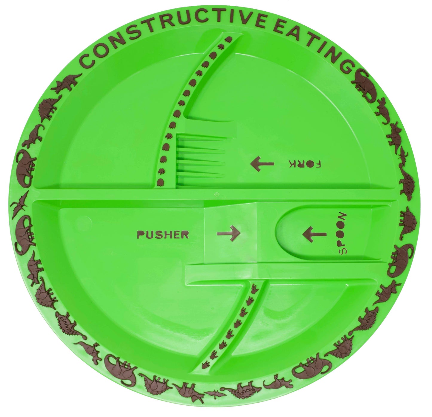 Child Food "Construction" Plate - BPA, Lead and Pvc free (Made in the USA)