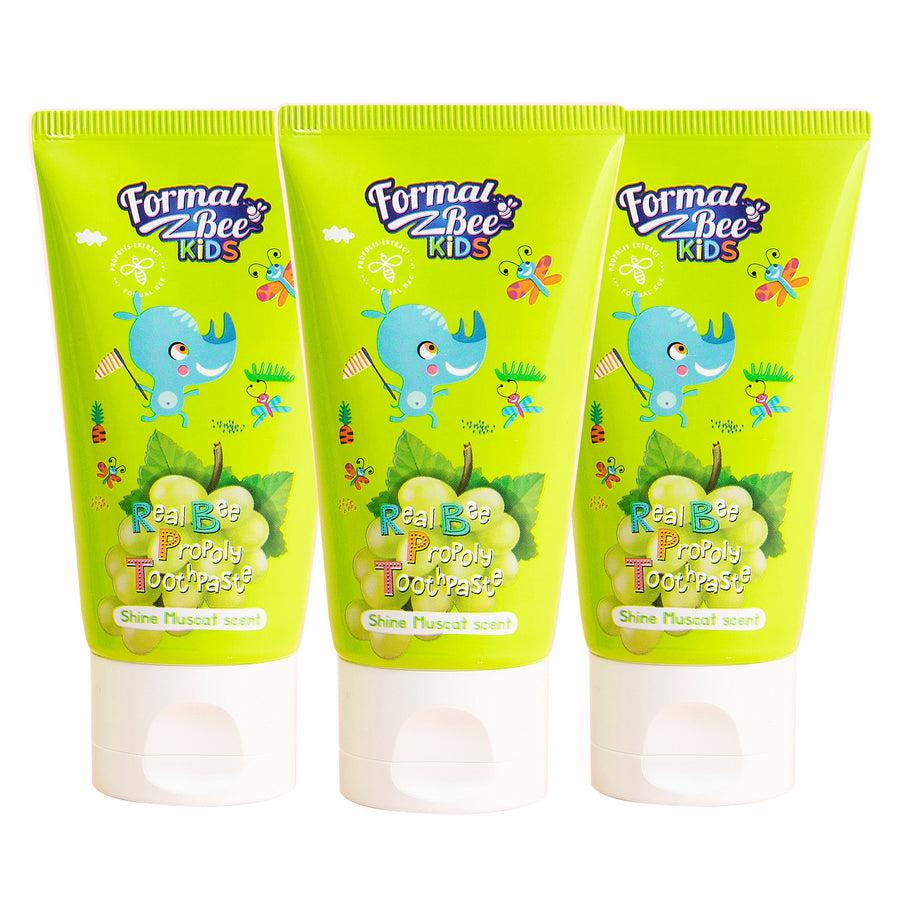 [FormalBeeKids] Real Bee Propoly Toothpaste Shine Muscat 60g 3pcs X Bundle Pack