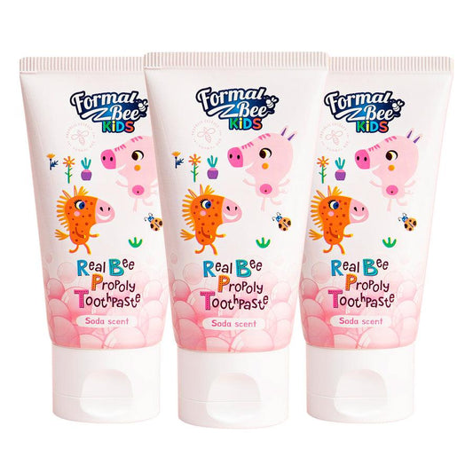 [FormalBeeKids] Real Bee Propoly Toothpaste Soda 60g 3pcs X Bundle Pack