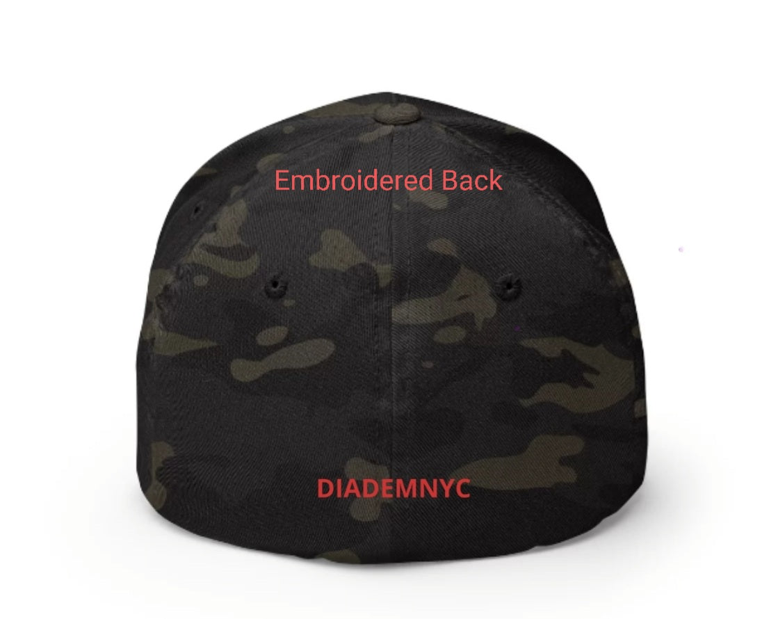 Diadem/Flexfit Collab Custom-Embroidered Structured Twill Cap with customizable Back Embroidery