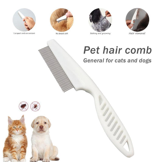 18CM Cat And Dog Supplies Flea Comb Stainless Steel Insect Repellent Brush Pet Care Combs Hair Grooming Portable Tool Fur Removal