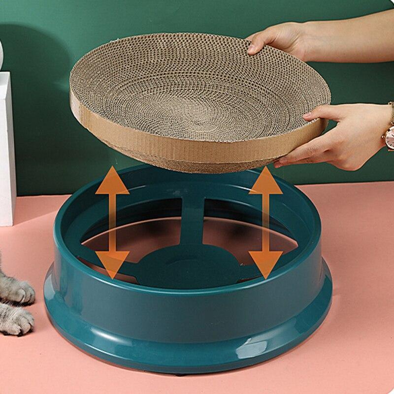 Compass Round Cat Scratching Board Kitten Claws Grinding Corrugated Scratcher Scratch-Resistant Cat Litter Pet