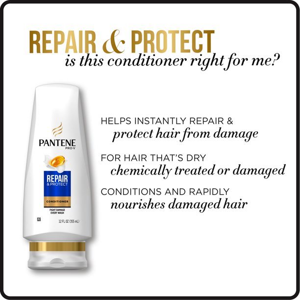 Pantene Shampoo and Conditioner Set;  Repair and Protect;  12-12.6 oz