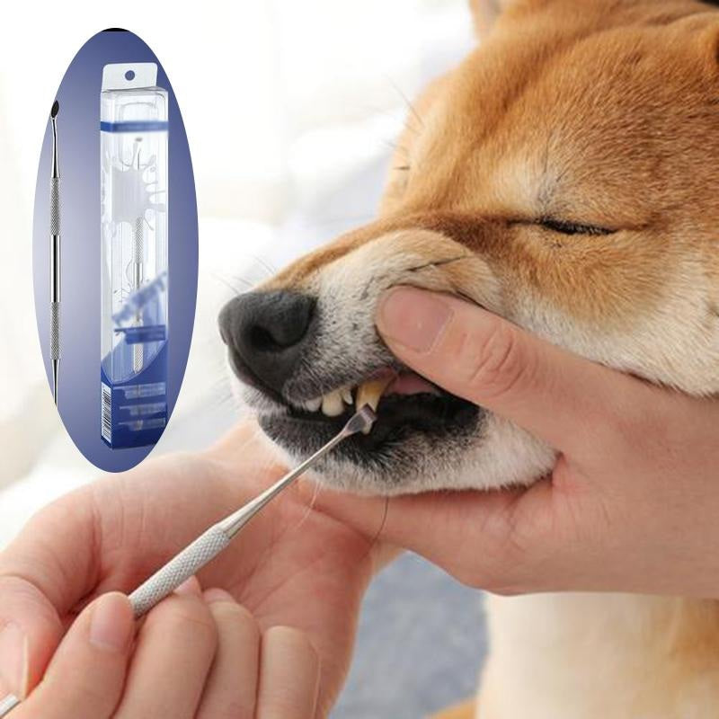 Pets Teeth Cleaning Tools Double Sided Dogs Cats Tartar Remover Dental Stones Stainless Pet Supplies