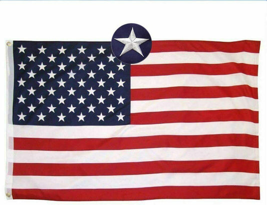 American Flag 10x15 ft 8x12 ft 6x10 ft 5x8 ft 4x6 ft 3x5 ft  2x3 ft Outdoor Heavy Duty Embroidered Stars USA Flag Sewn Stripes Fade Resistance Brass Grommets All Weather UV Active