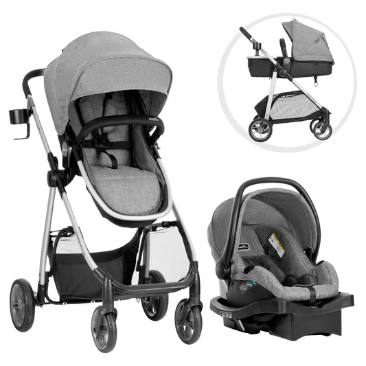Omni Plus Modular Travel System with LiteMax Sport Rear-Facing Infant Car Seat, Mylar Gray