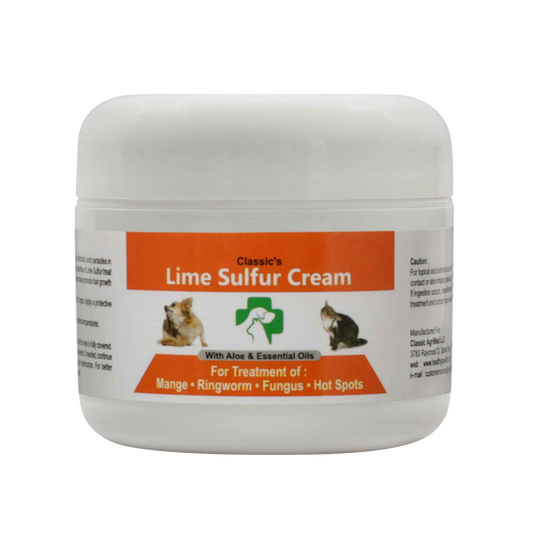 Lime Sulfur Pet Skin Cream - Pet Care and Veterinary Treatment for Itchy and Dry Skin - Safe Solution for Dog;  Cat;  Puppy;  Kitten;  Horse…