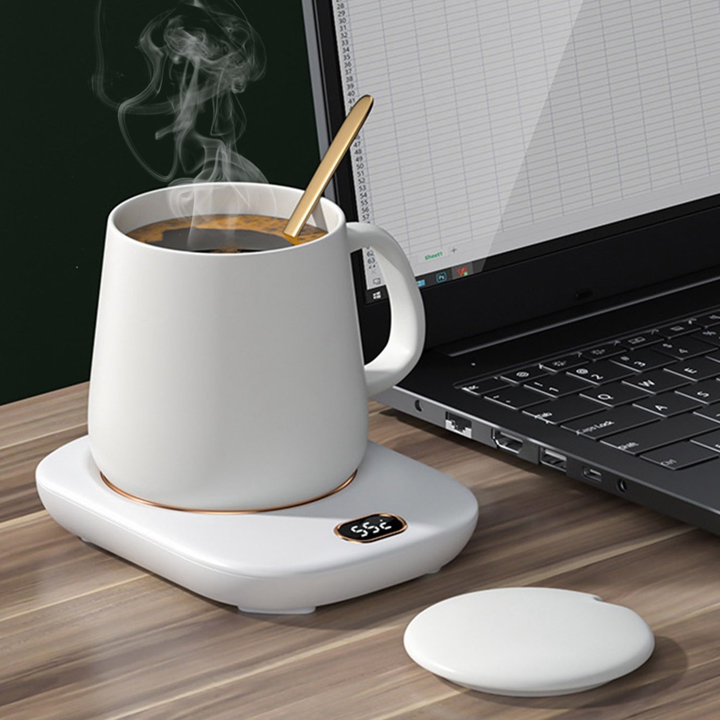 Electric Coffee Mug Warmer for Desk Auto Shut off USB Tea Milk Beverage Cup 3 Temperature Setting
