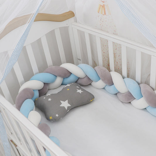 Baby Bumper Bed Braid Knot Pillow Cushion Bumper for Infant cuna Bebe lit Crib Protector Cot Bumper Room Decor