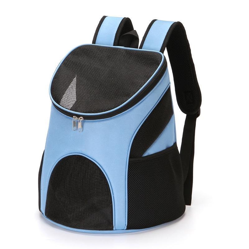 Portable Foldable Mesh Pet Carrier Dog Backpack Breathable Bag Dog Cat Large Capacity Outdoor Travel Carrier Double Shoulder Bag
