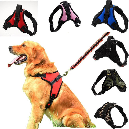 Dog Chest Harness Explosion-Proof Traction Rope For Medium and Large Dog Cat Lash Nylon Material Golden Retriever Pet Supplies