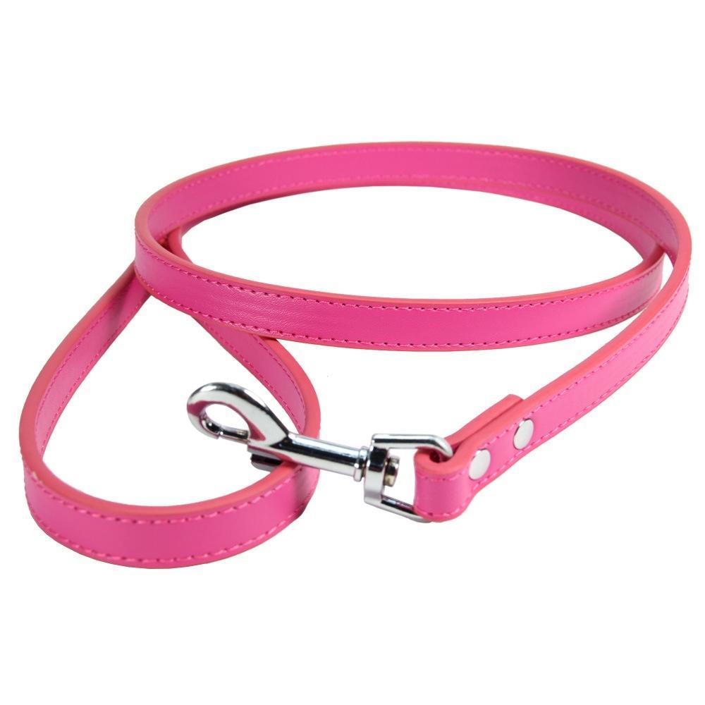 PU Leather Cat Dog Leash Soft Walking Dog Collar Leash Running Training Dog Harness Lead Leash Puppy Pet Small Dog Leash Belt