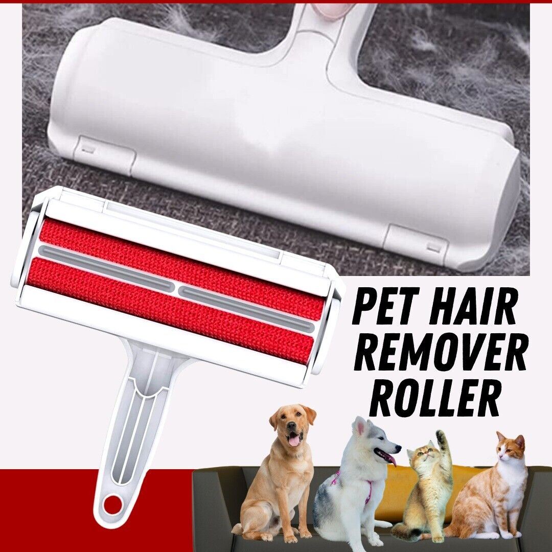 Dog Cat Pet Reusable Hair Lint Remover Fur Roller Sofa Clothes Cleaning-Brush