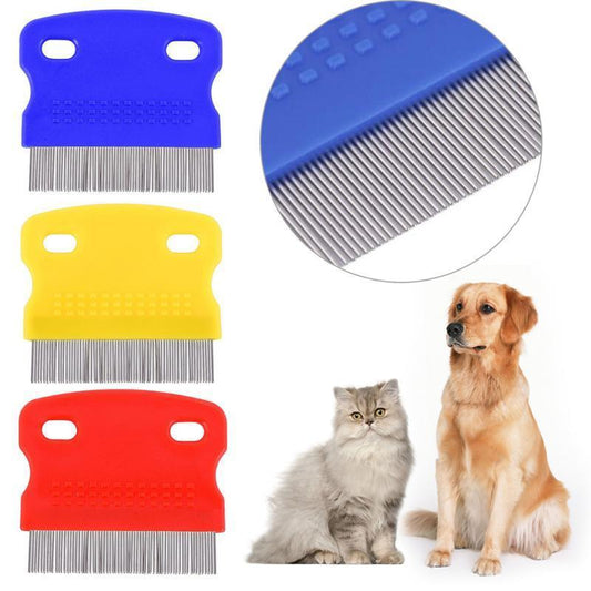 1 Pcs Stainless Steel Dog Eye Clean Care Comb Portable Pet Removing Tear Marks Comb Pet Grooming Comb Flea Removal Comb for Cat Dog