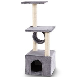 37" Cat Tree Condo Kitten Pet House with Scratch Post
