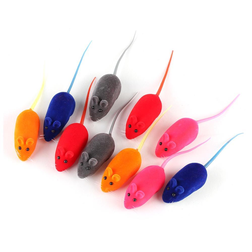 1PC Multi Color Funny Pet Cat Kitten Play Toys False Mouse Rat Squeak Noise Sound Color Random Simulation Rat Pet Supplies