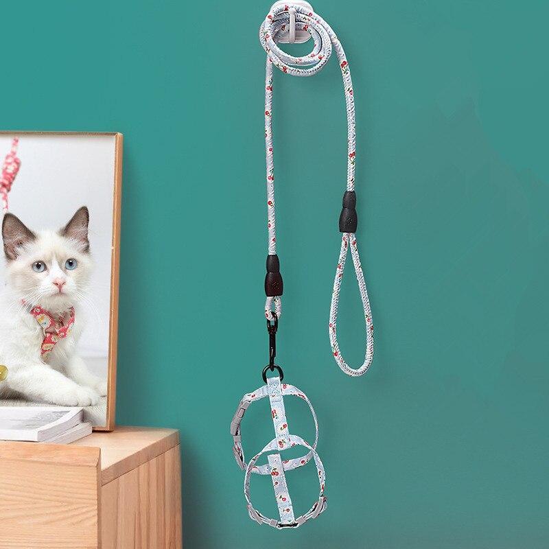 Cat Collar Harness Leash Traction Rope Chest Strap Pet Safe Gentle Leader Come with Me Kitty Harness Bungee Drop Shipping