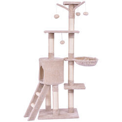 56" Condo Scratching Posts Ladder Cat Play Tree