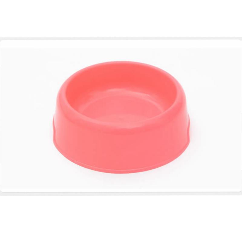 1Pc High Quality Solid Color Pet Bowls Candy-Colored Lightweight Plastic Single Bowl Small Dog Cat Pet Bowl Pet Feeding Supplies