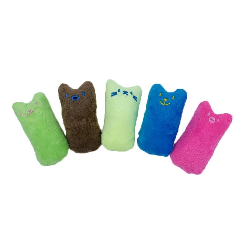 Teeth Grinding Catnip Toys Funny Interactive Plush Cat Toy Pet Kitten Chewing Vocal Toy Claws Thumb Bite Cat Mint for Cats Hot