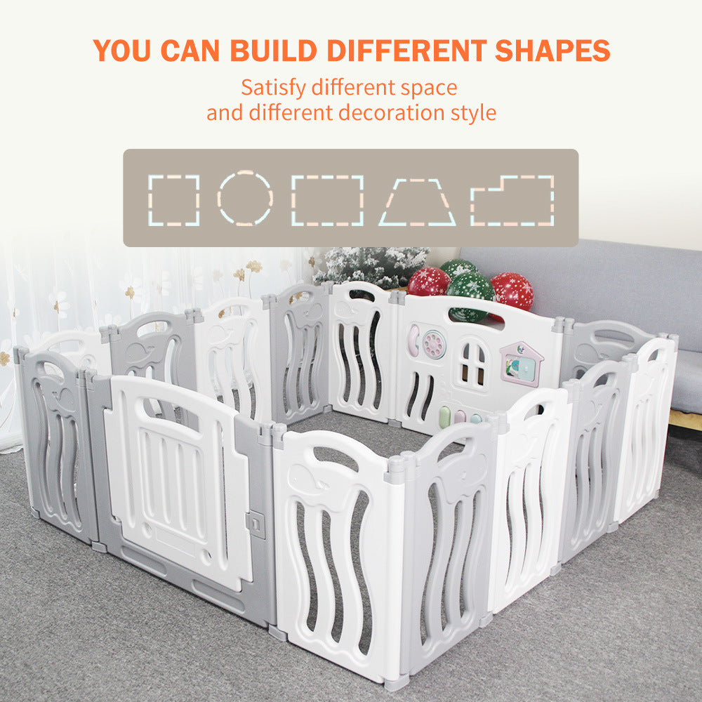 Gupamiga Foldable Baby playpen Baby Folding Play Pen Pet Dog playpen Kids Activity Centre Safety Play Yard Home Indoor Outdoor