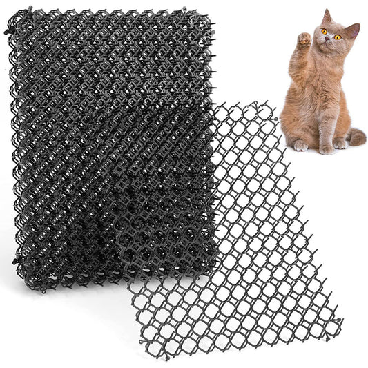 10Pcs Cat Scat Mat with Spikes 15.8x12.5in Cat Repellent Scat Mats Spike Deterrent Stopper Mat for Pet Cats Dogs 13x1ft Area