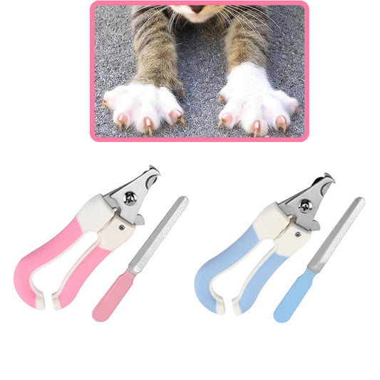 Pet Stainless Steel Safety Buckle Spring Scissors Nail Clippers Suitable For Cat And Dog Paws Cat Comfortable Cleaning Supplies