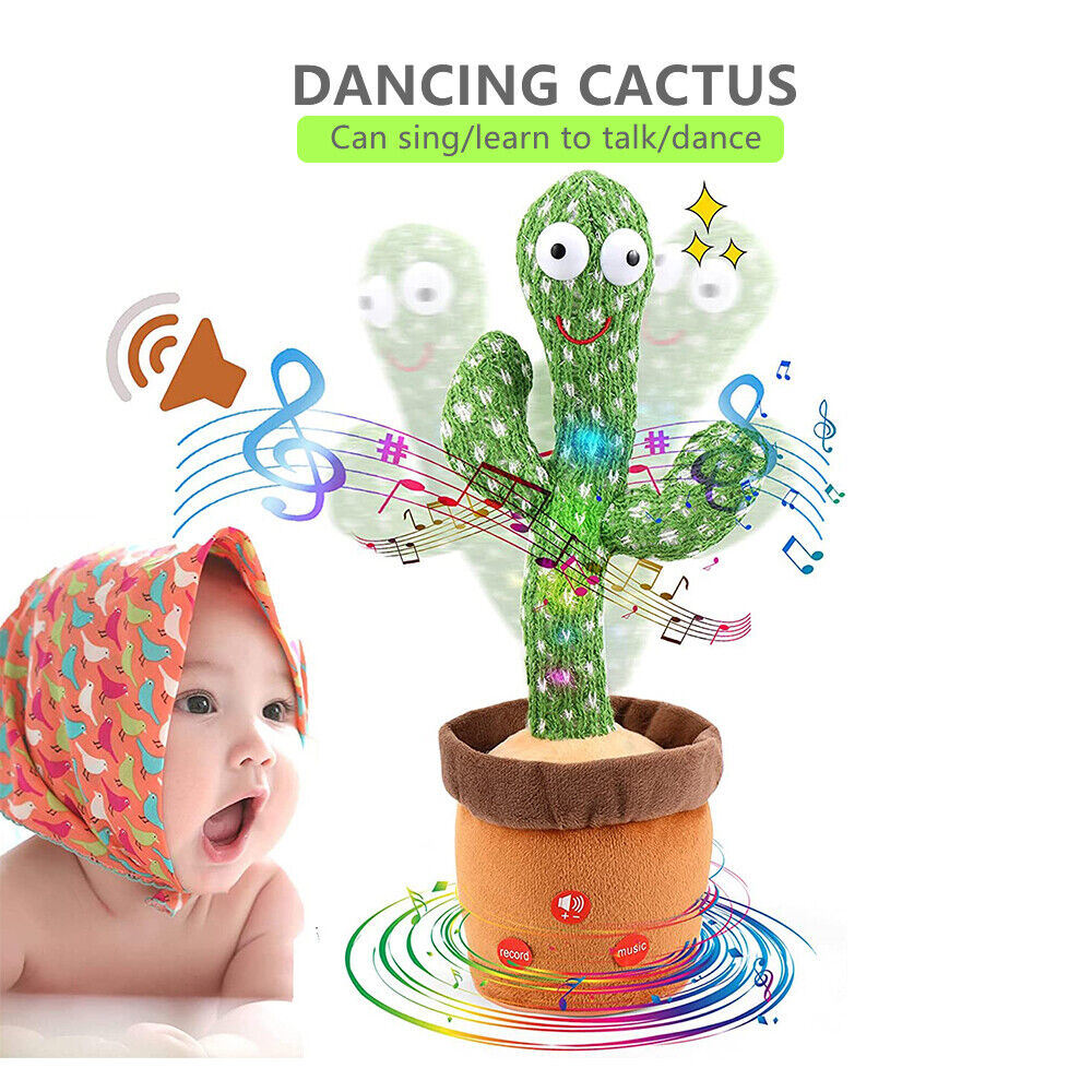 Talking Dancing Cactus Toy for Baby Funny Gift Education Toys Gifts for Boy Girl Kids