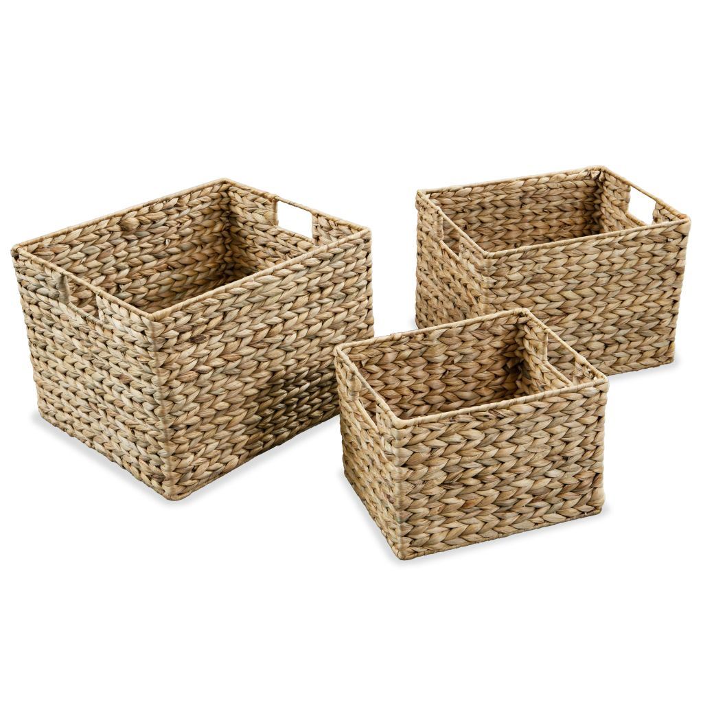 Storage Basket Set 3 Pieces Water Hyacinth