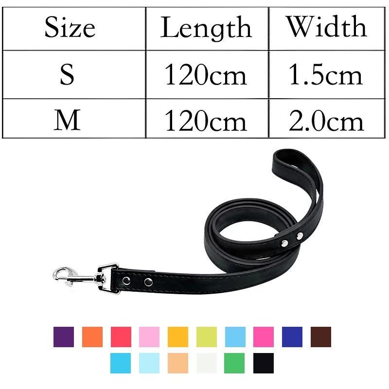 PU Leather Cat Dog Leash Soft Walking Dog Collar Leash Running Training Dog Harness Lead Leash Puppy Pet Small Dog Leash Belt