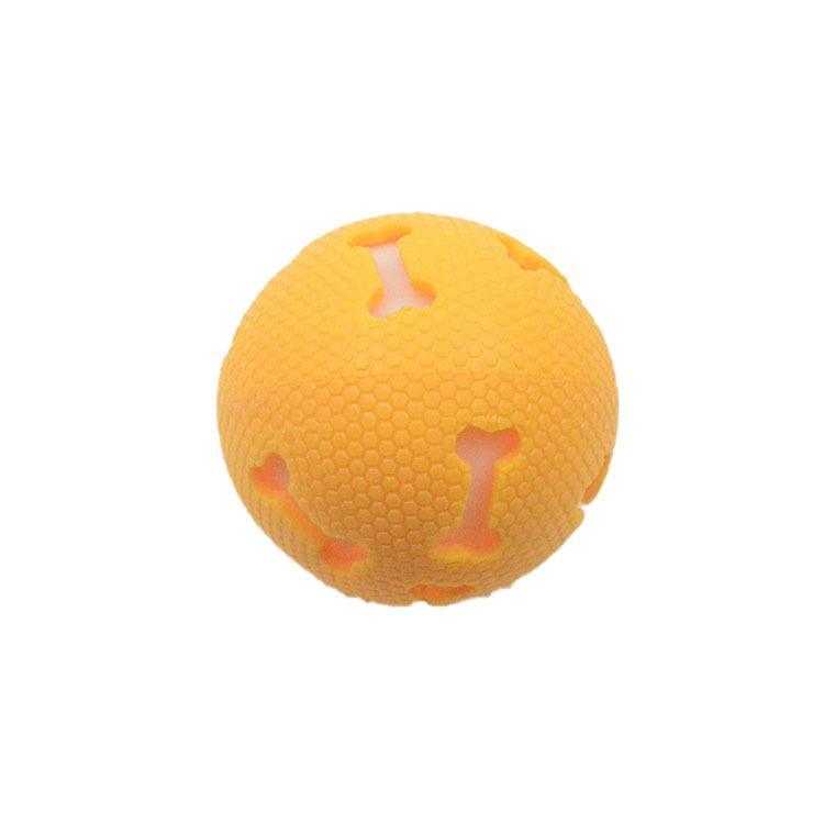 Fashion Natural Rubber Ball Pet Toy Cute Hollow Footprint Training Elastic Durable Chew Play Ball Toy for Dog and Cat