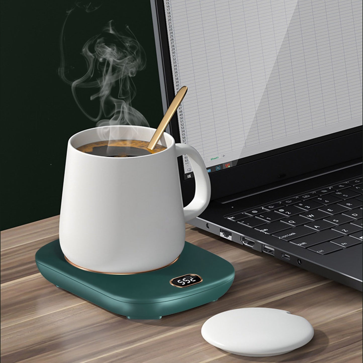 Electric Coffee Mug Warmer for Desk Auto Shut off USB Tea Milk Beverage Cup 3 Temperature Setting