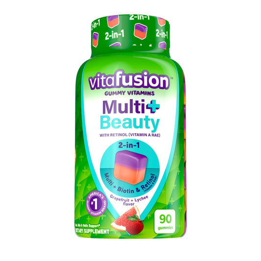 Vitafusion Multi+ Beauty 2-in-1 Benefits & Flavors Daily Multivitamin;  90 Count