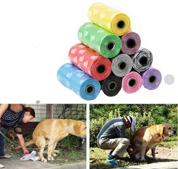 15Pcs/Roll Dog Cat Poop Bag Degradable Pet Garbage Bag Suitable for All Pets Outdoor Home Cleaning Bag For Pet Home Clean