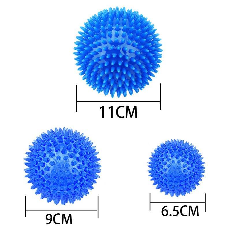 Pet Dog Toys Cat Puppy Sounding Toy Polka Squeaky Tooth Cleaning Ball TPR Training Pet Teeth Chewing Toy Thorn Balls Accessories