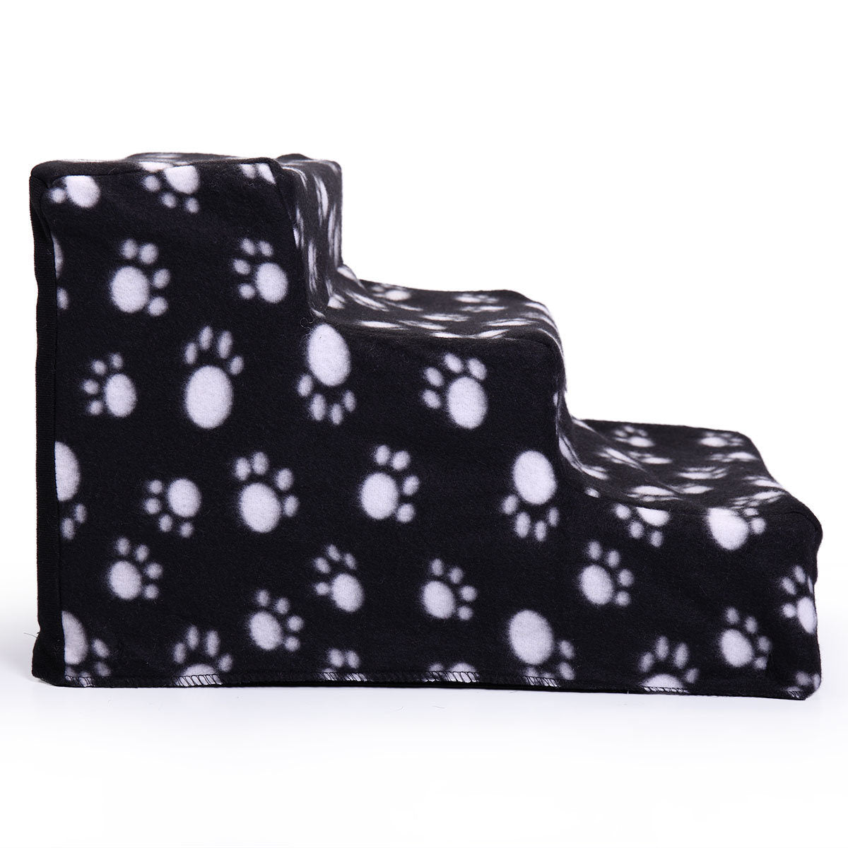 3 Steps Pet Stairs for Dogs and Cats - White claw with black bottom