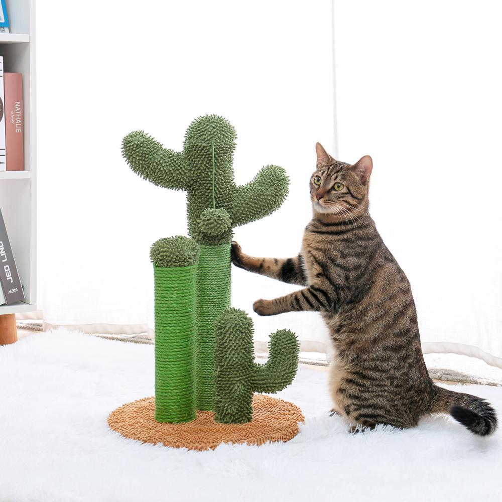 Pet Supplies Cute Cactus Tree Pet Cat Toy  With Ball Scratching Post