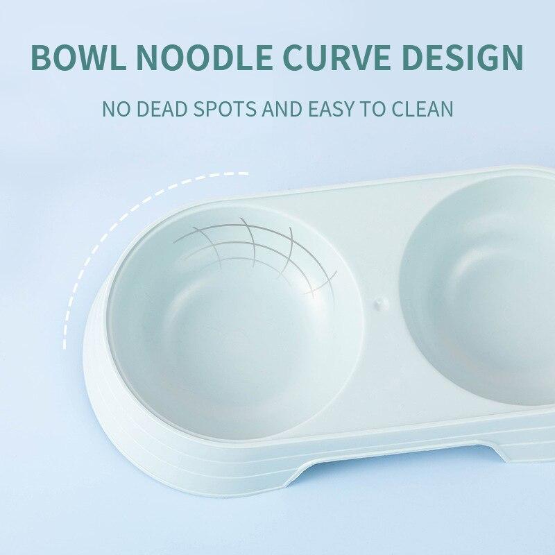 Double Cat Bowl Dog Bowl Pet Feeding Macarone Cat Water Food Bowl Anti-overturning Pet Bowls Feeder For Cats Dogs Pet Supplies