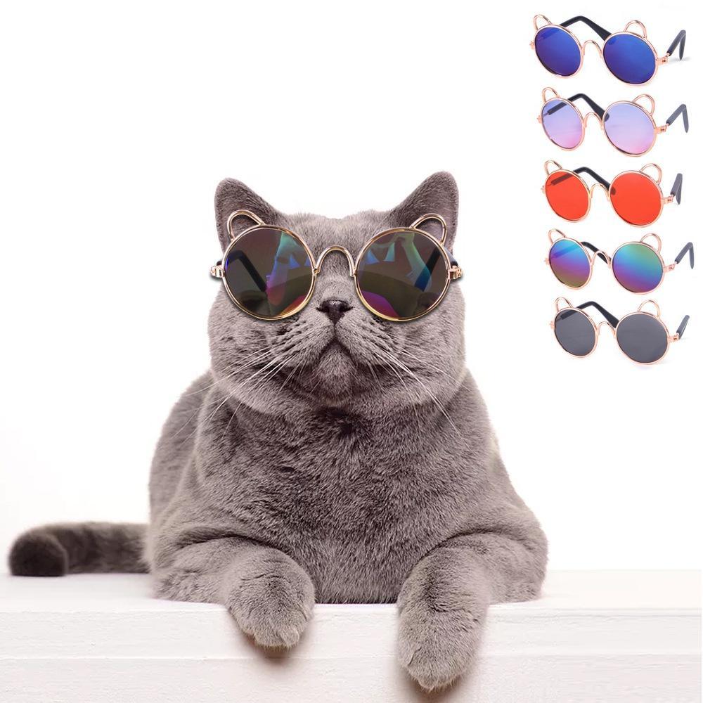 1PC Pet Cat Glasses Dog Glasses Pet Product For Little Dog Cat Eye-Wear Sunglasses Reflection Photos Props Pet Cat Accessories