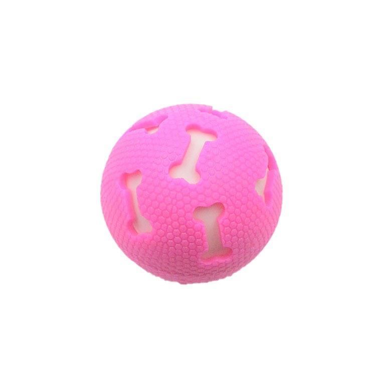 Fashion Natural Rubber Ball Pet Toy Cute Hollow Footprint Training Elastic Durable Chew Play Ball Toy for Dog and Cat