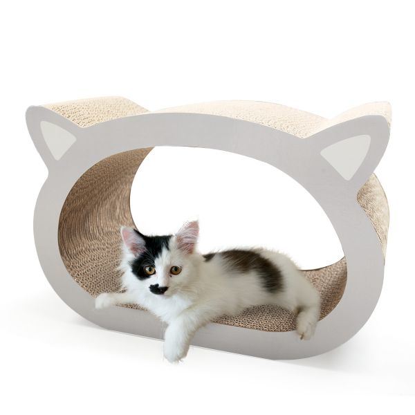 Cat scratcher cat toy corrugated cardboard cute cat head shape XH