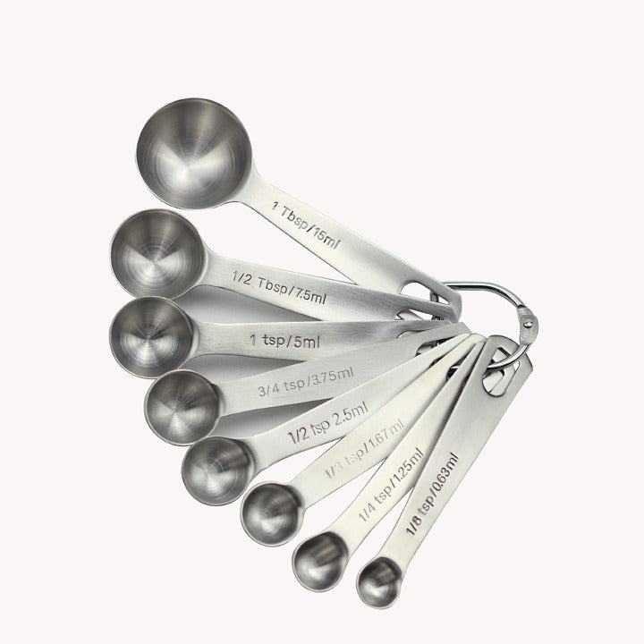 Measuring Spoons: U-Taste 18/8 Stainless Steel Measuring Spoons Set of 9 Piece: 1/16 tsp, 1/8 tsp, 1/4 tsp, 1/3 tsp, 1/2 tsp, 3/4 tsp, 1 tsp, 1/2 Tbsp