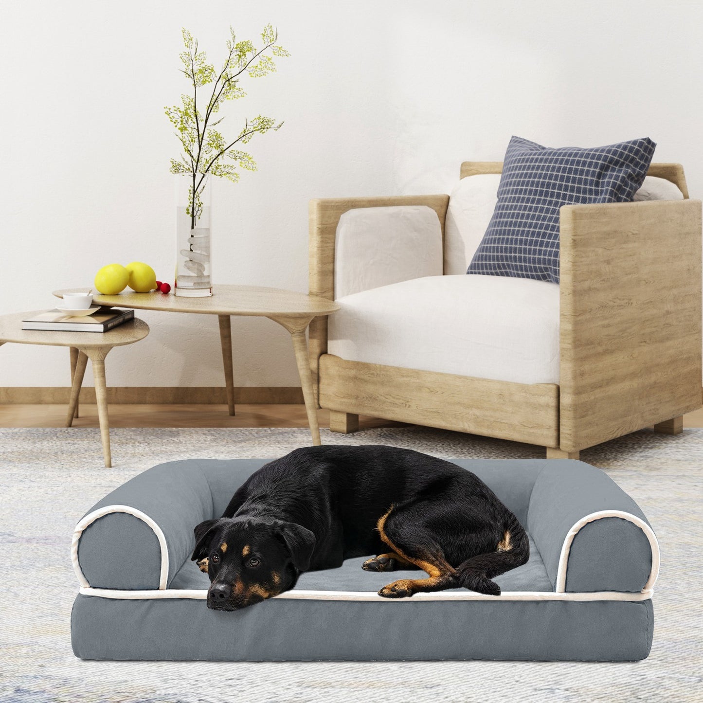Dog Bed Pet Bed Sofa Dog Couch Pet Cushion Carpet Mattress with Washable and Removable Cover for Medium Large Dogs