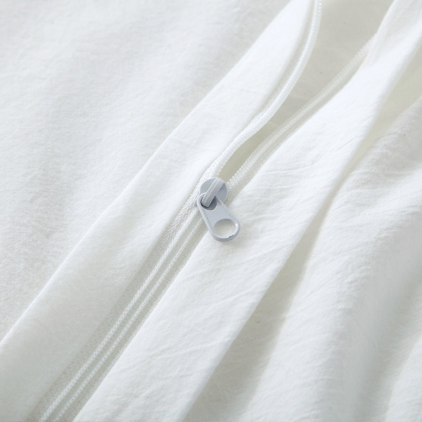 100% Washed Cotton Duvet Cover Set, Durable Fade-Resistant Natural Bedding Set (No Comforter)