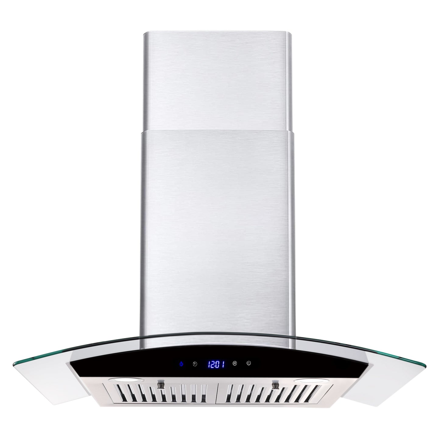 30 inch Wall Mounted Range Hood 700CFM Tempered Glass Touch Panel Control Vented LEDs
