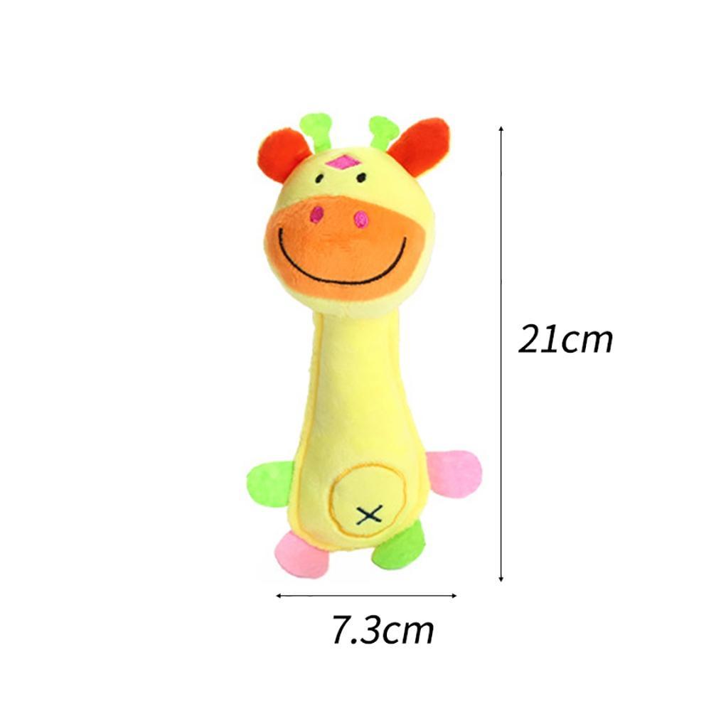 Cute Pet Plush Toy Chew Toy Smiley Pig Monkey Deer Molar Teeth Cleaning Cartoon Animal Pet Cat Supplies Toy Pet Supplies