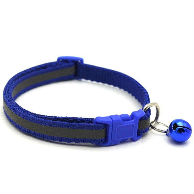 Small Pet Color Buckle Reflective Collars 1.0 Patch Bells Dog Collar Safety Adjustable For Cats Puppy Night Outdoor Supplies