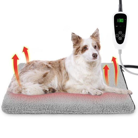 11 Adjustable Temperature Pet Heating Pad Indoor for Dogs Cats Heating Mat