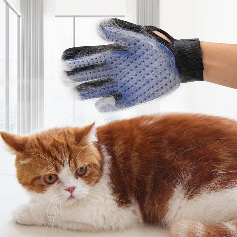 Cat Grooming Glove For Cats Wool Glove Pet Hair Deshedding Brush Comb Glove For Pet Dog Cleaning Massage Glove For Animal Sale