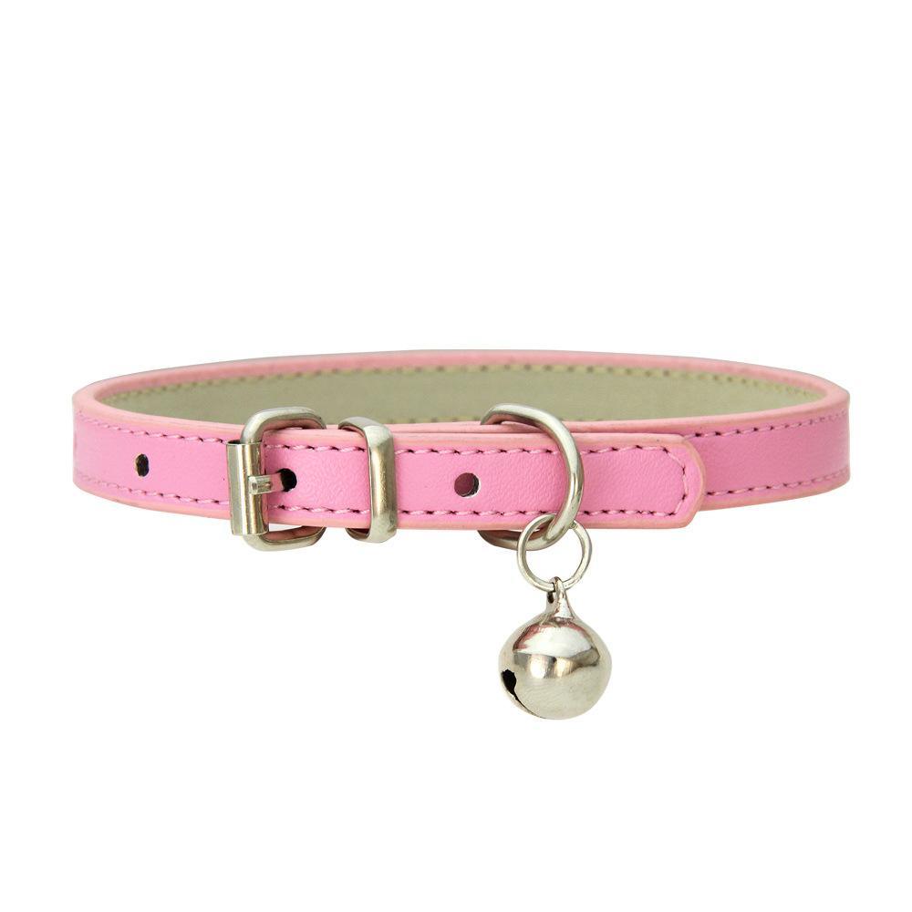 PU Leather Leash Pet Dog Collar Pet Supplies DIY Japanese Bell Cat Collar Bell